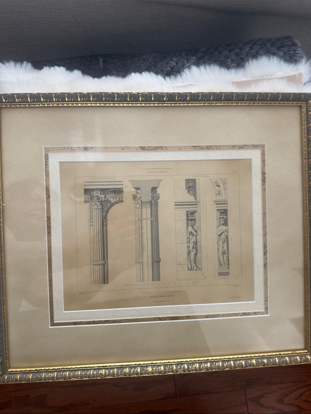 L’Art Architectural En France Epoque De Henri II Bombay Art in Gold Frame